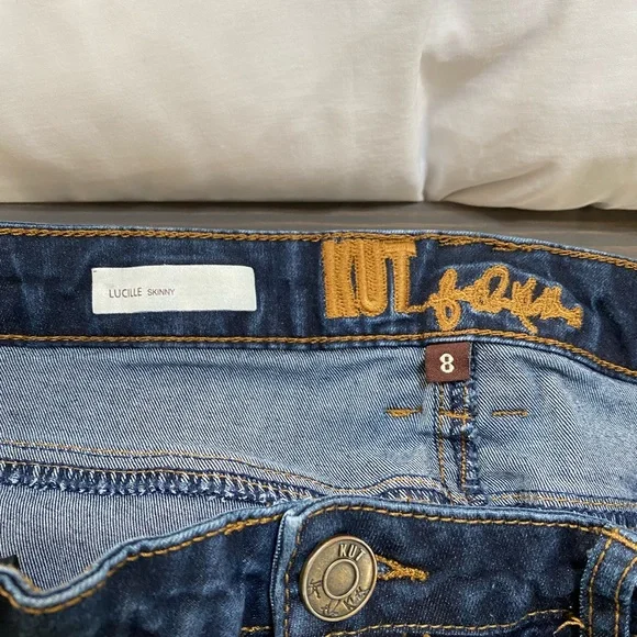 Kut From The Kloth Lucille Skinny Jeans Dark Wash Size 8 - Picture 4 of 7